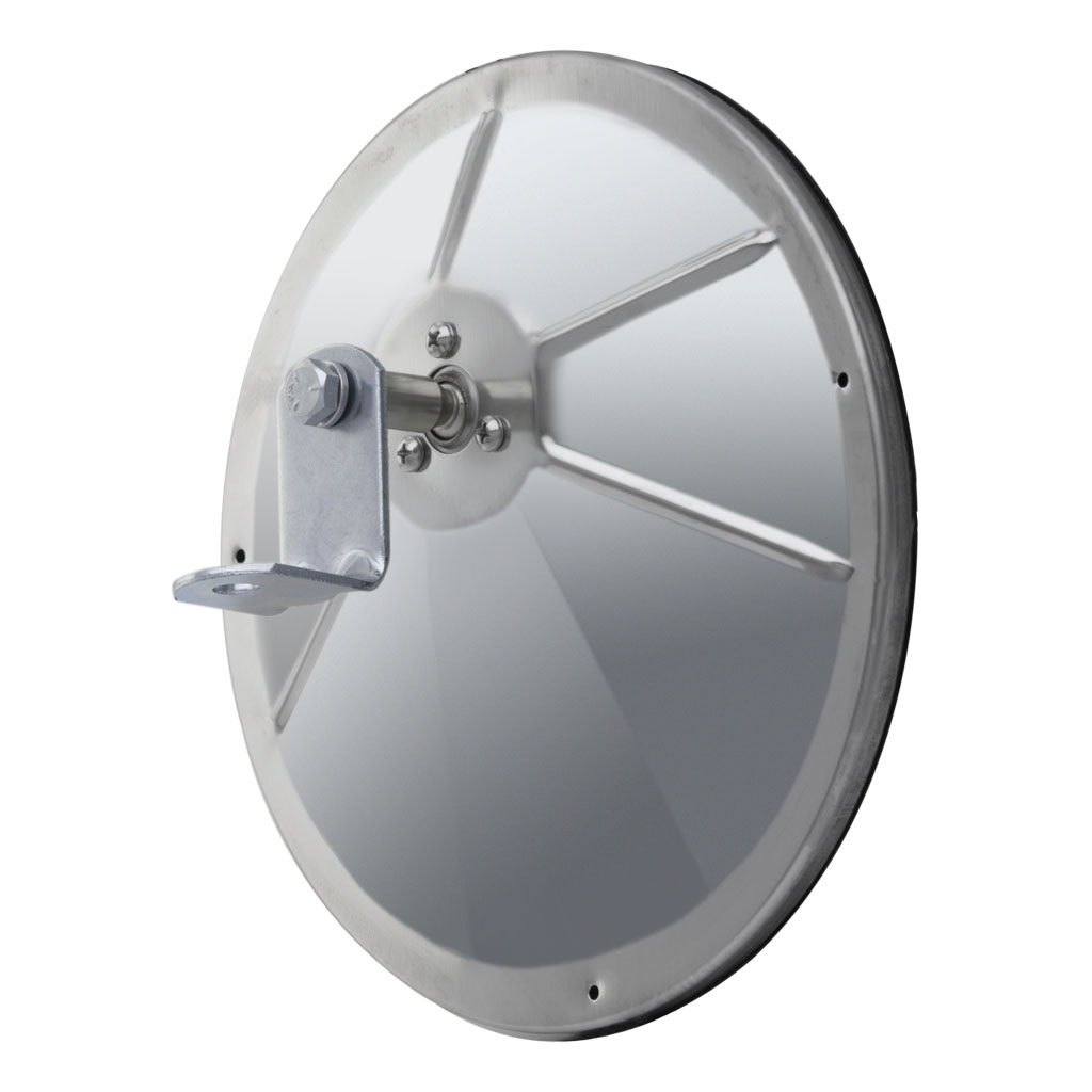 RETRAC | Offset-Mount Convex Mirror Head with J-Bracket