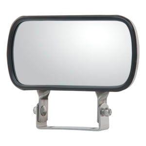 Image for 8" x 4" Stainless Convex Look-Down Mirror Assembly