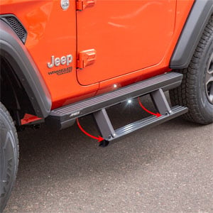 Image for ActionTrac 48.75" Powered Running Boards, Select Jeep Wrangler JL 2-Door