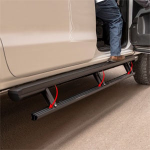 Image for ActionTrac 83.6" Powered Running Boards, Select Toyota Tacoma Crew Cab