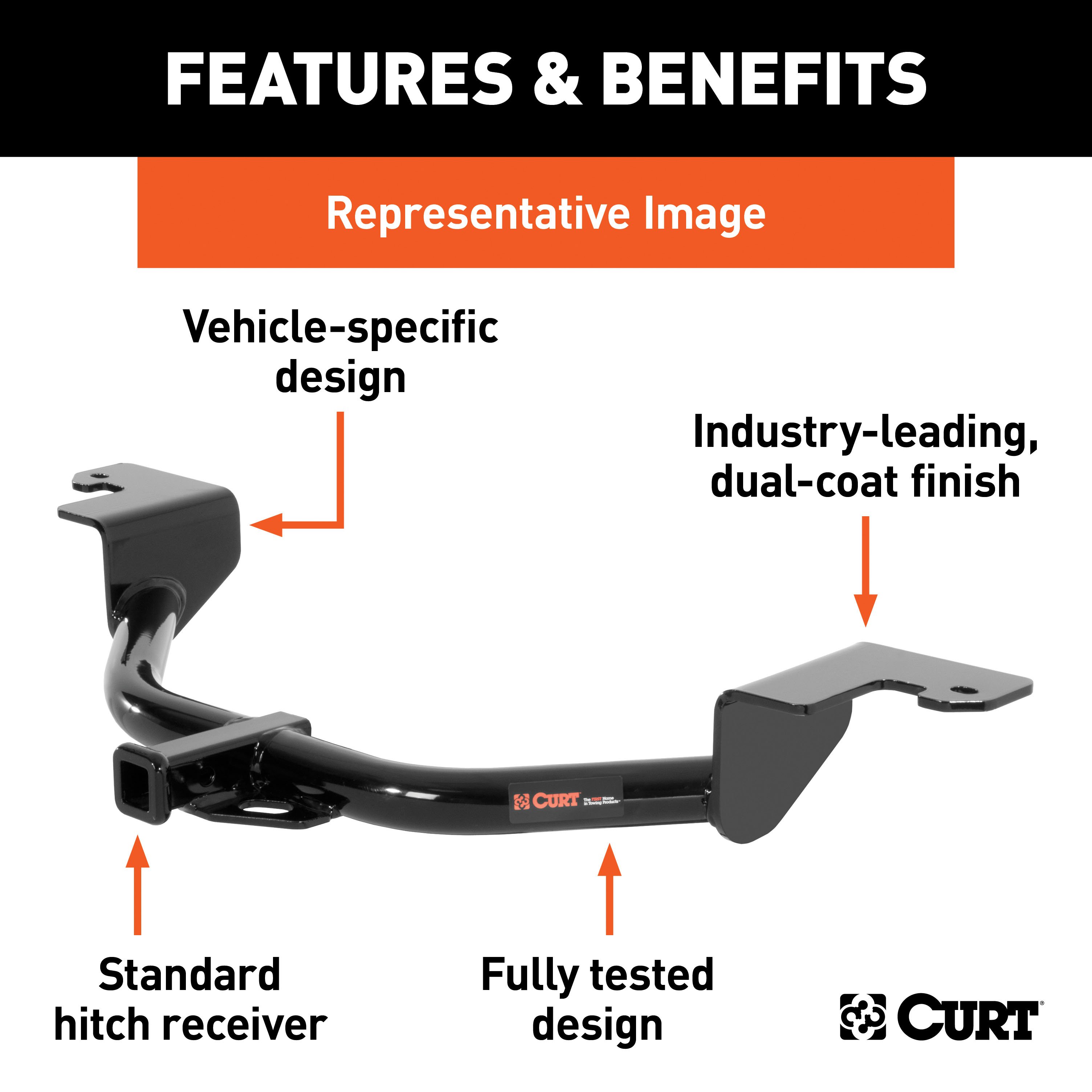CURT Class 1 Trailer Hitch, 1-1/4" Receiver - CURT 11683 - Image 3