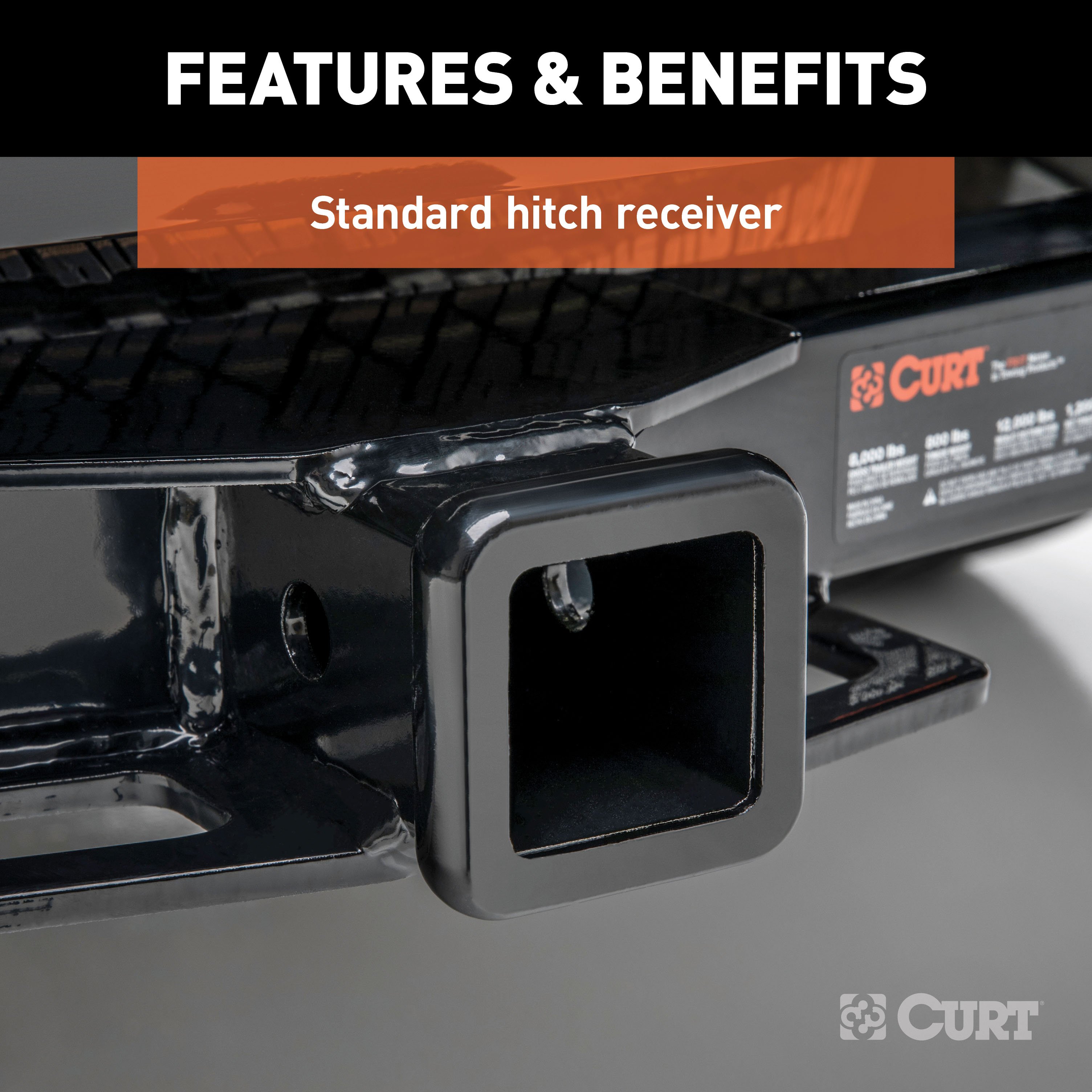 CURT Class 3 Trailer Hitch, 2" Receiver - CURT 13612 - Image 4