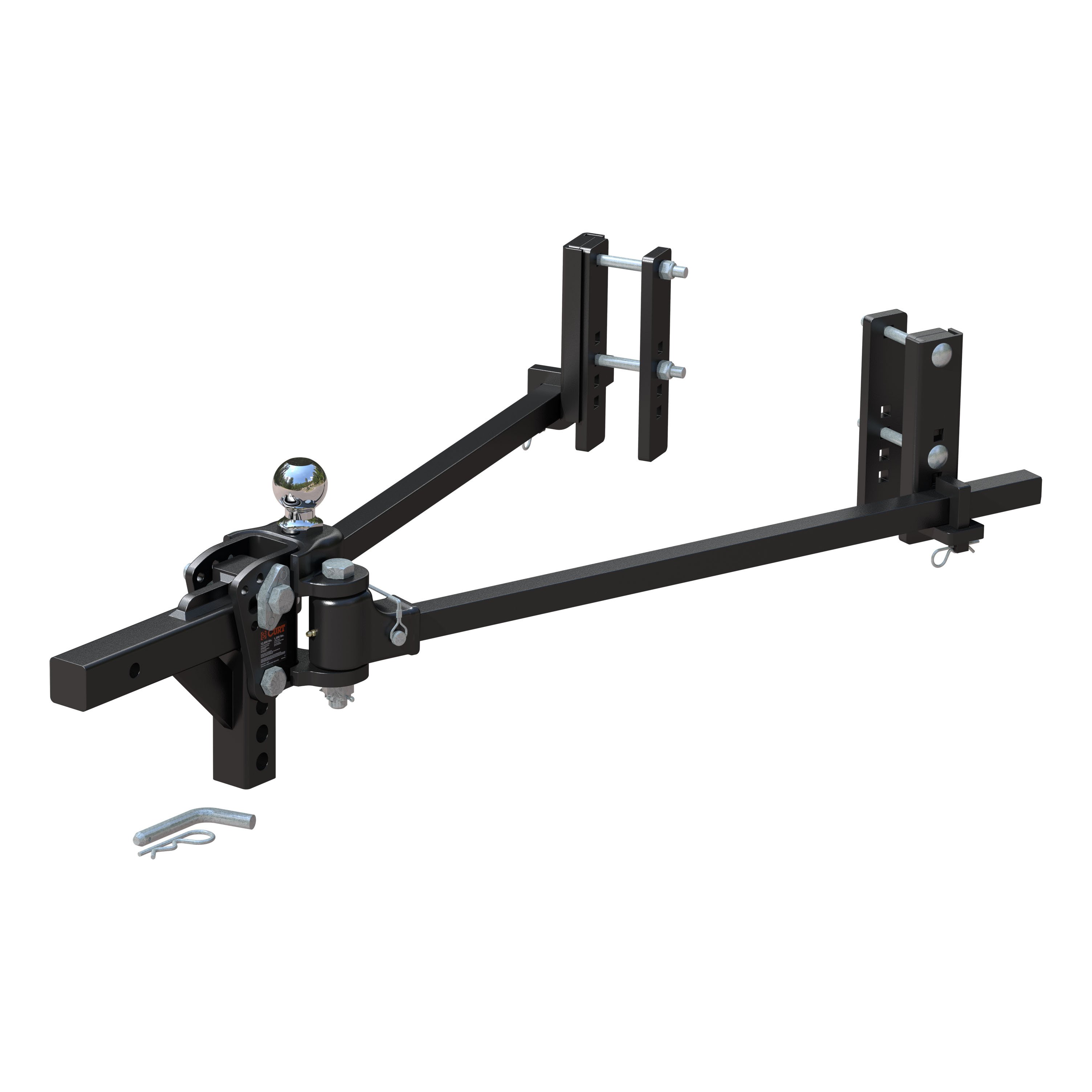 CURT TruTrack 2P Trunnion Weight Distribution Hitch with 2x Sway Control, 8-12K - CURT 17355 - Image 1