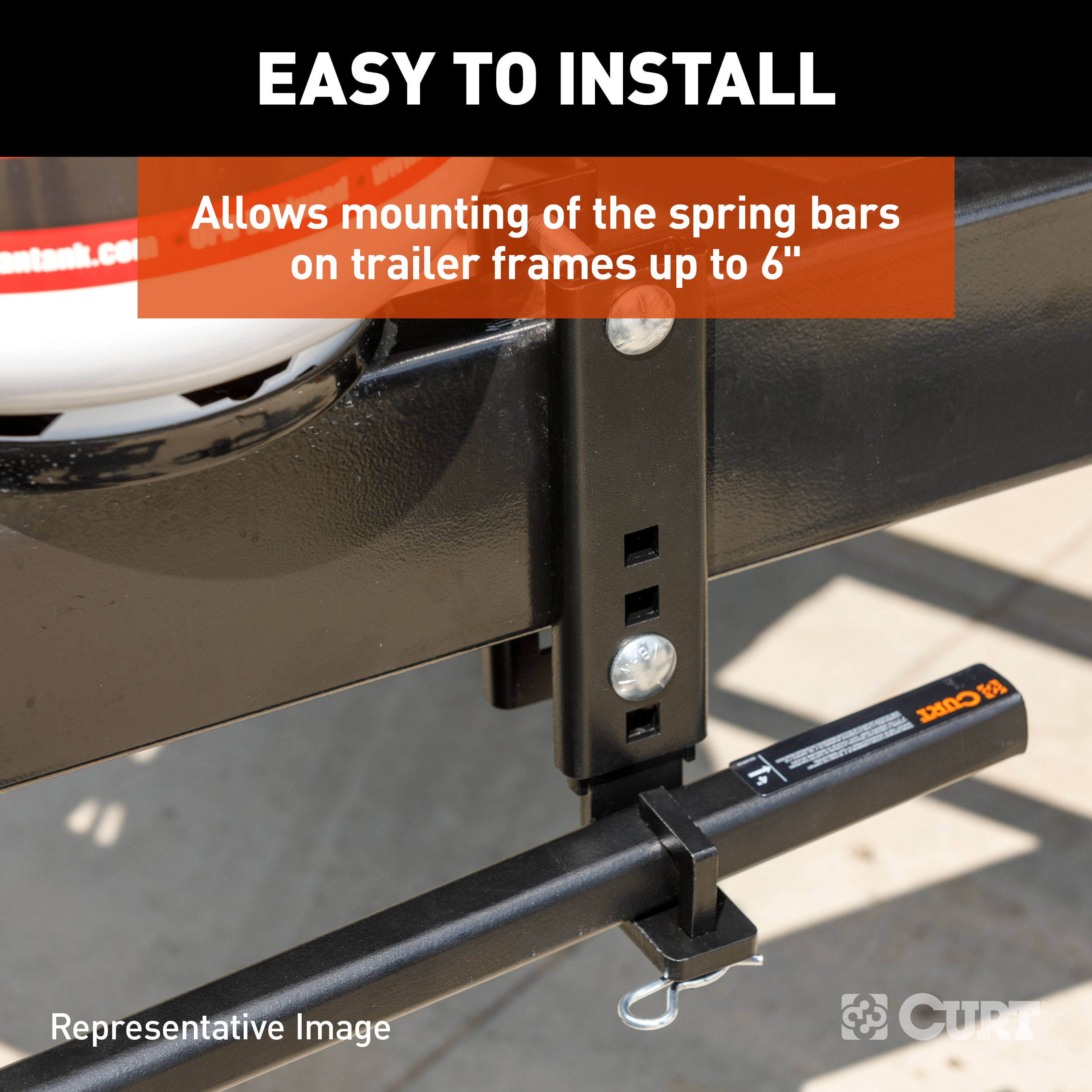 CURT TruTrack Heavy-Duty 6" Adjustable Support Brackets (2-Pack) - CURT 17517 - Image 3