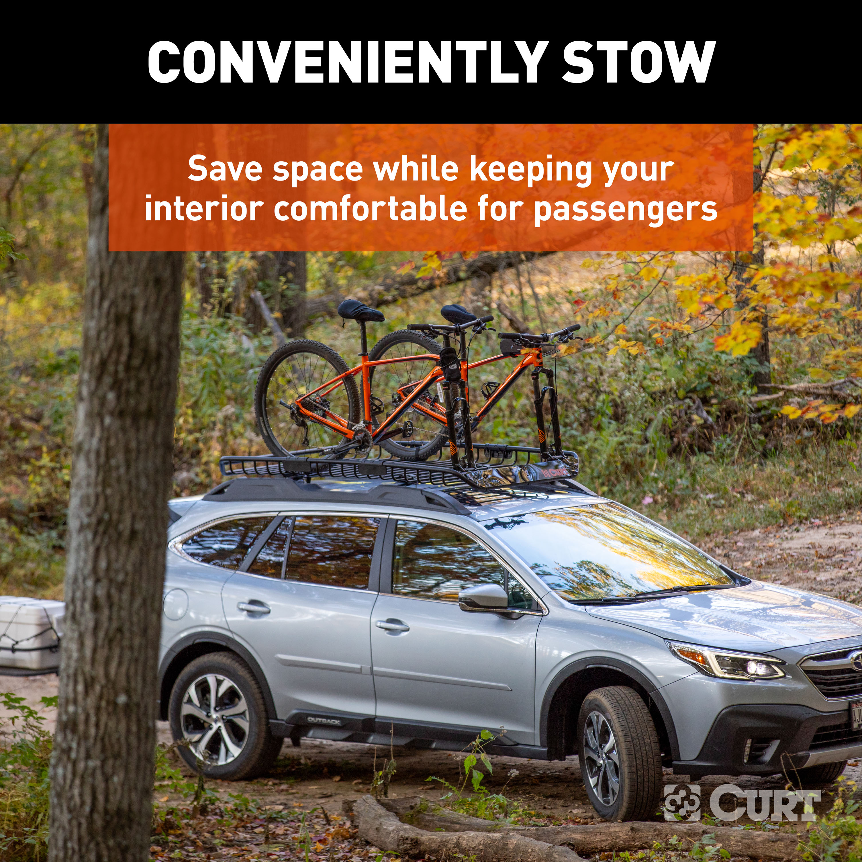 CURT 6 sq. ft. Black Steel Roof Rack Cargo Carrier Extension - CURT 18124 - Image 5