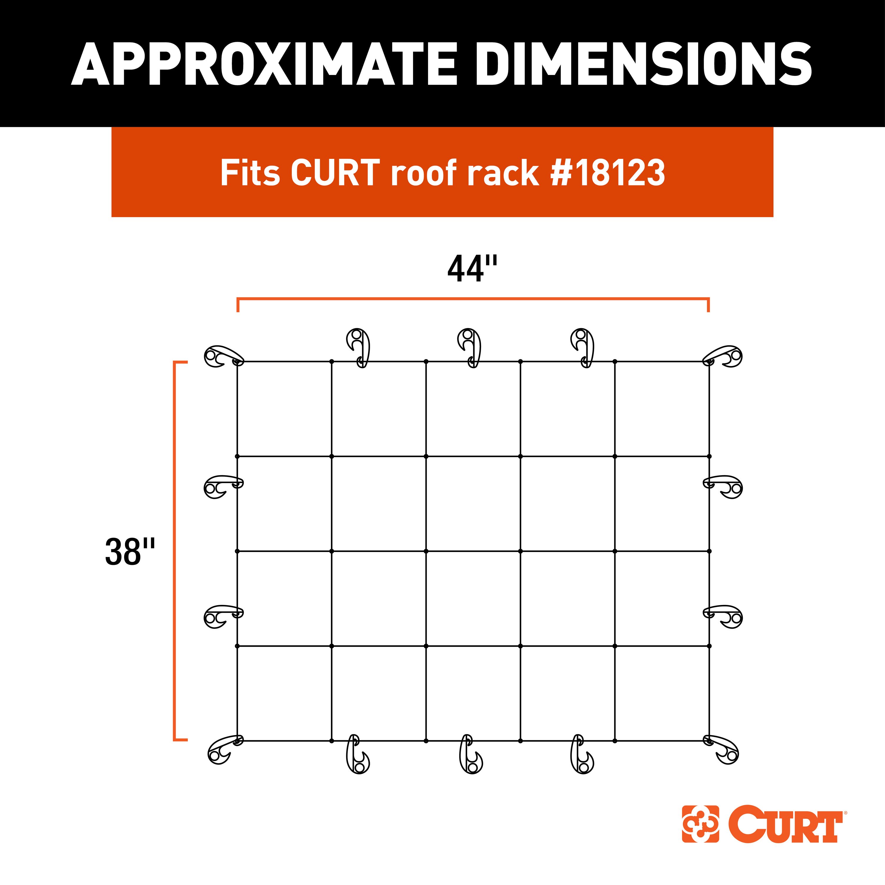CURT 44" x 36" Elastic Cargo Net for Roof Basket - CURT 18218 - Image 2