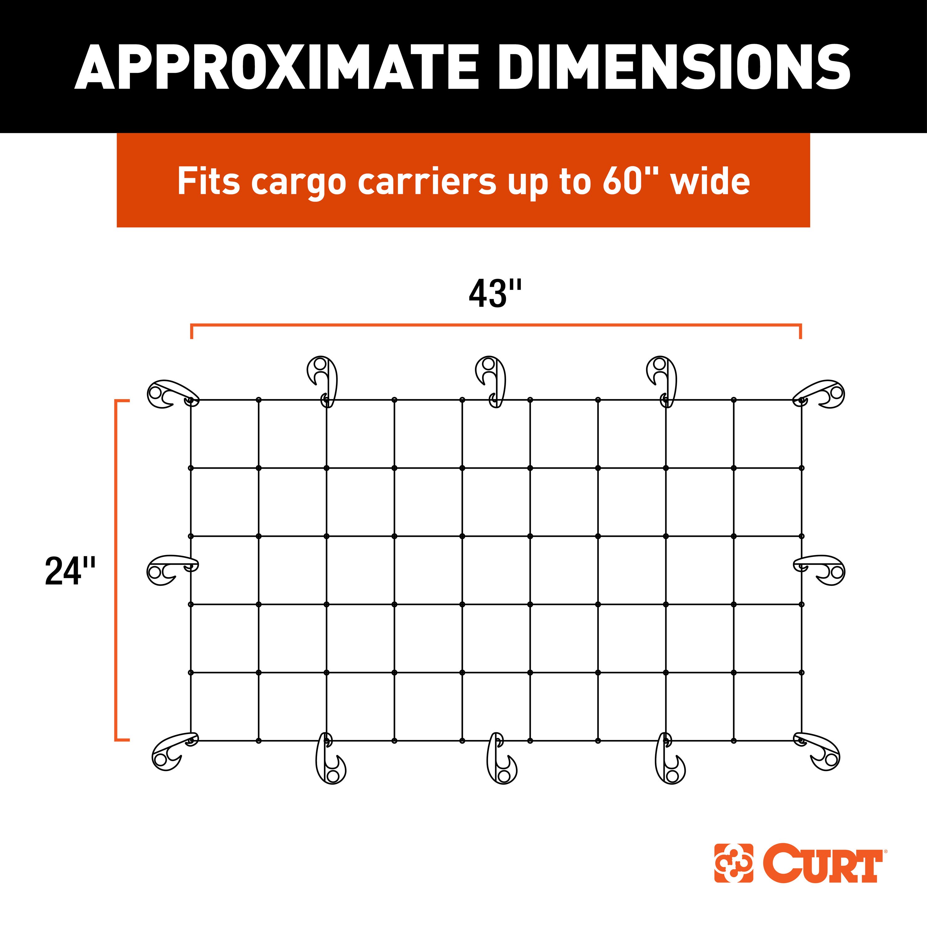 CURT 43" x 24" Elastic Cargo Net for Hitch Carrier - CURT 18223 - Image 2