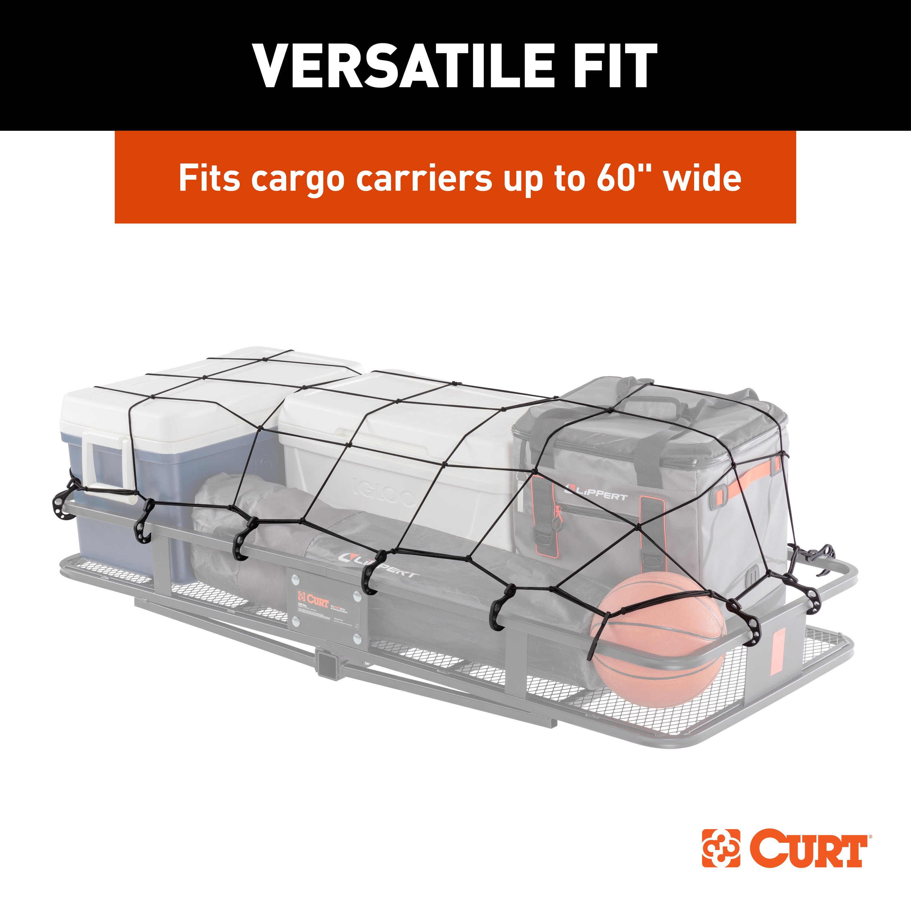 CURT 43" x 24" Elastic Cargo Net for Hitch Carrier - CURT 18223 - Image 6