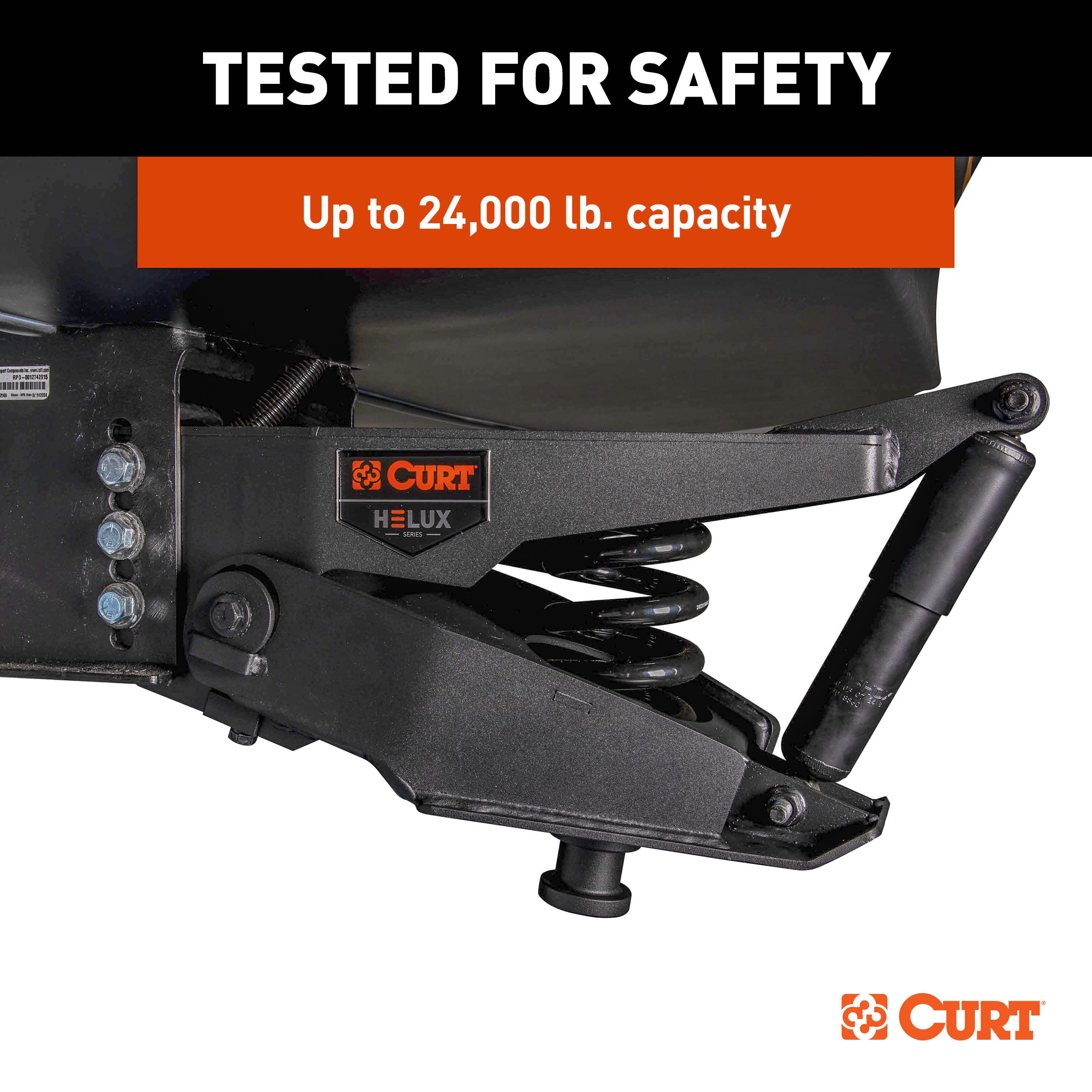 CURT Helux Coil-Spring 5th Wheel Pin Box, 5,400 lbs. Pin Weight, 24,000 lbs. Capacity - CURT 2024044571 - Image 7