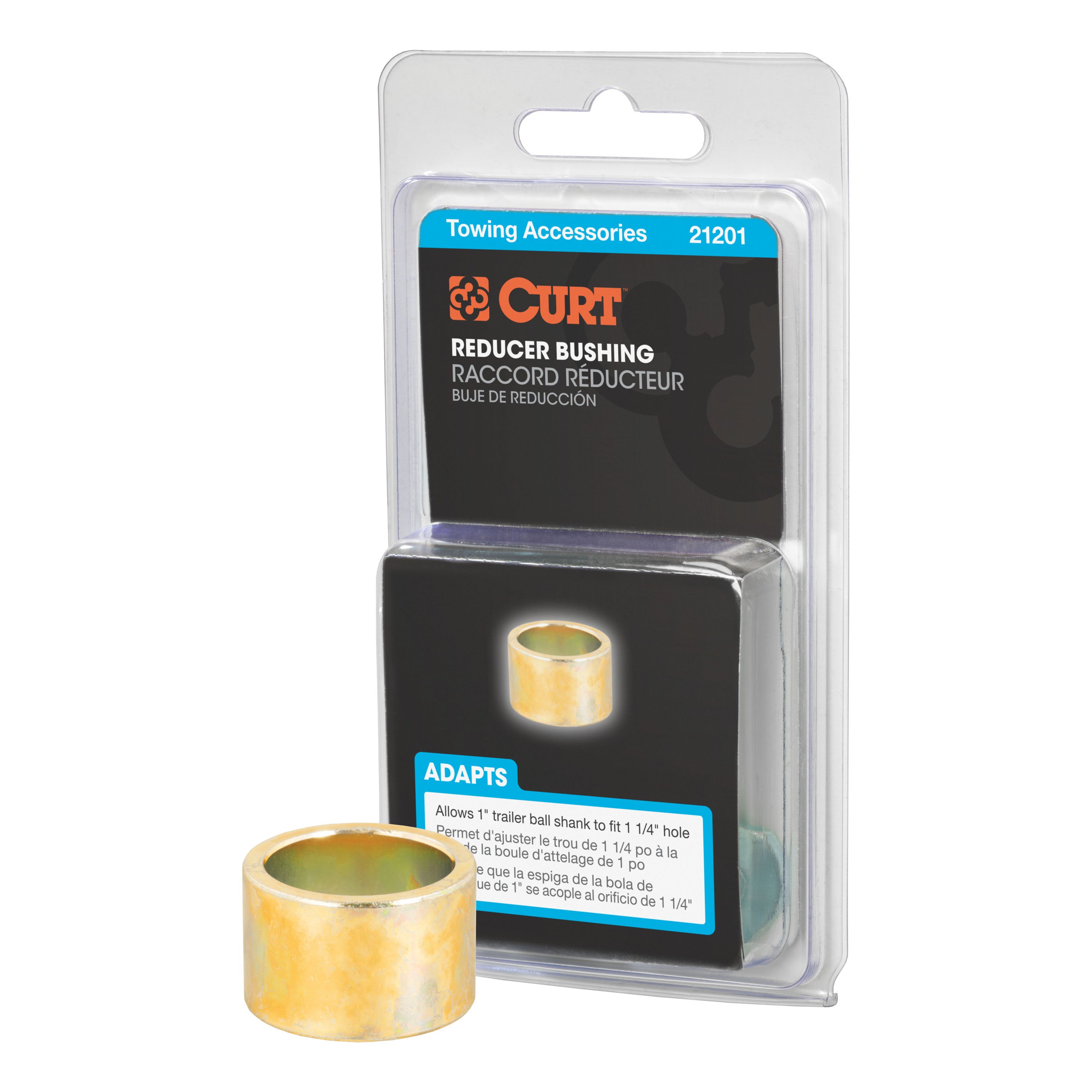 Trailer Ball Reducer Bushing (From 11/4" to 1" Stem, Packaged)