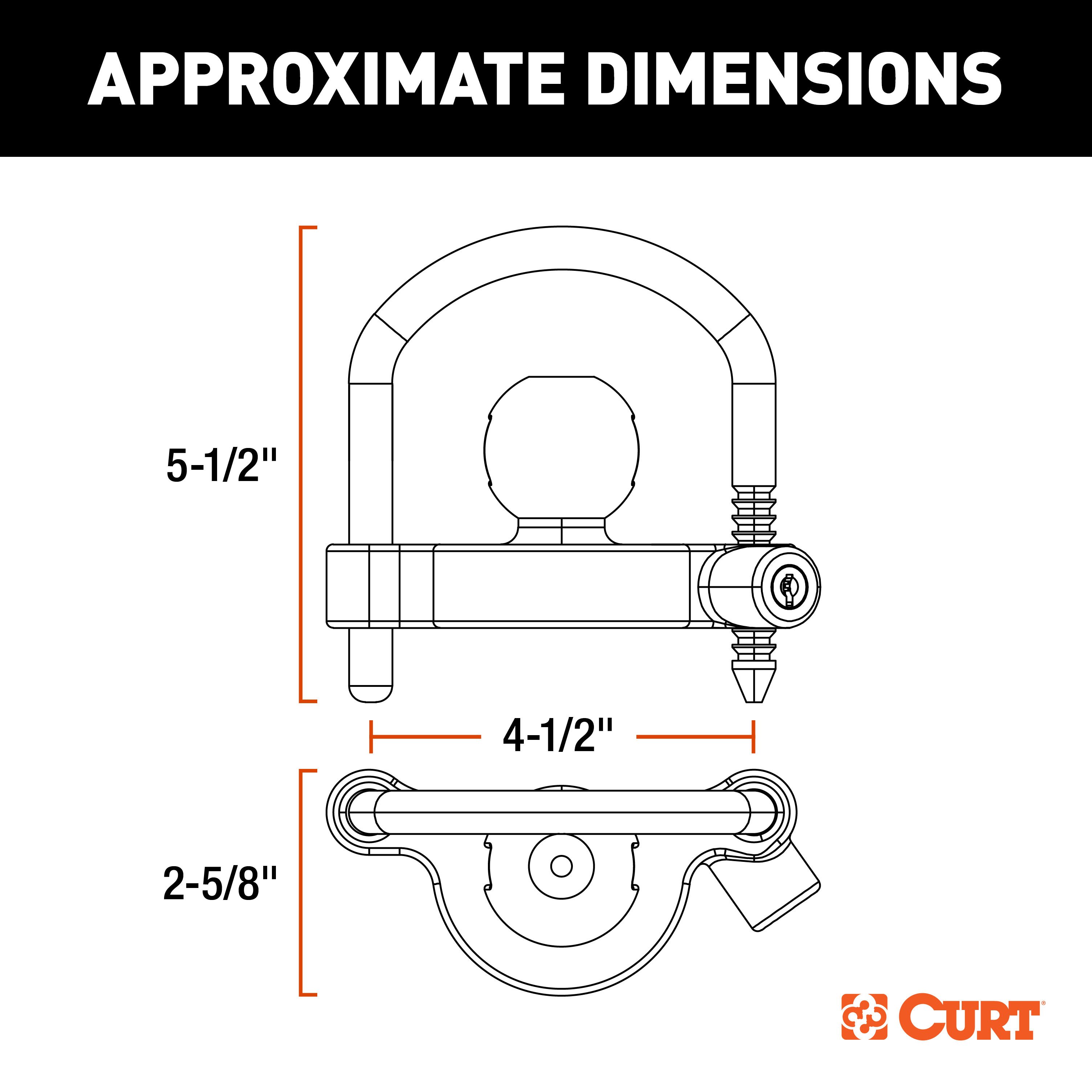 CURT Universal Trailer Coupler Lock, Keyed Alike - CURT 23090-KA - Image 3