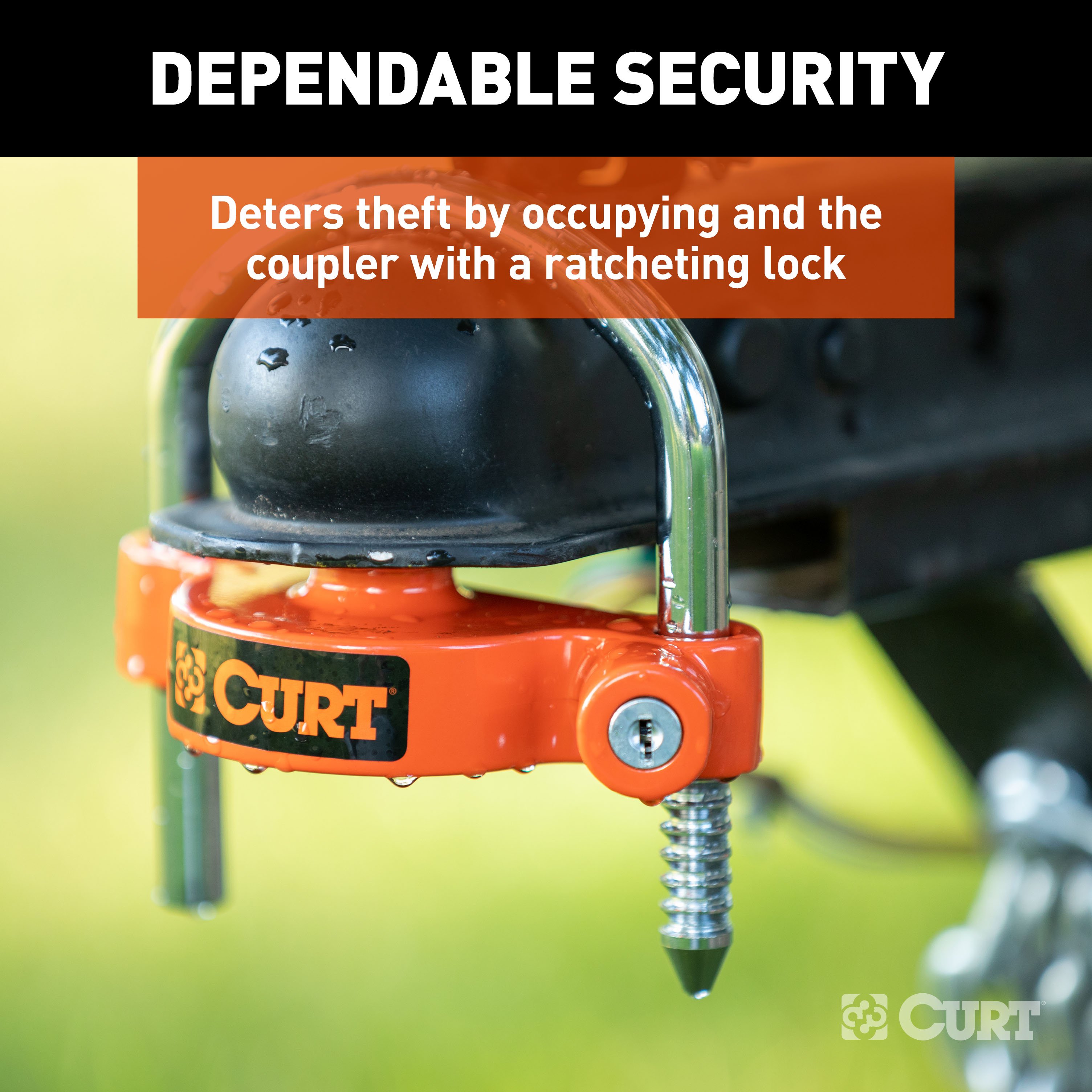 CURT Universal Trailer Coupler Lock, Keyed Alike - CURT 23090-KA - Image 5