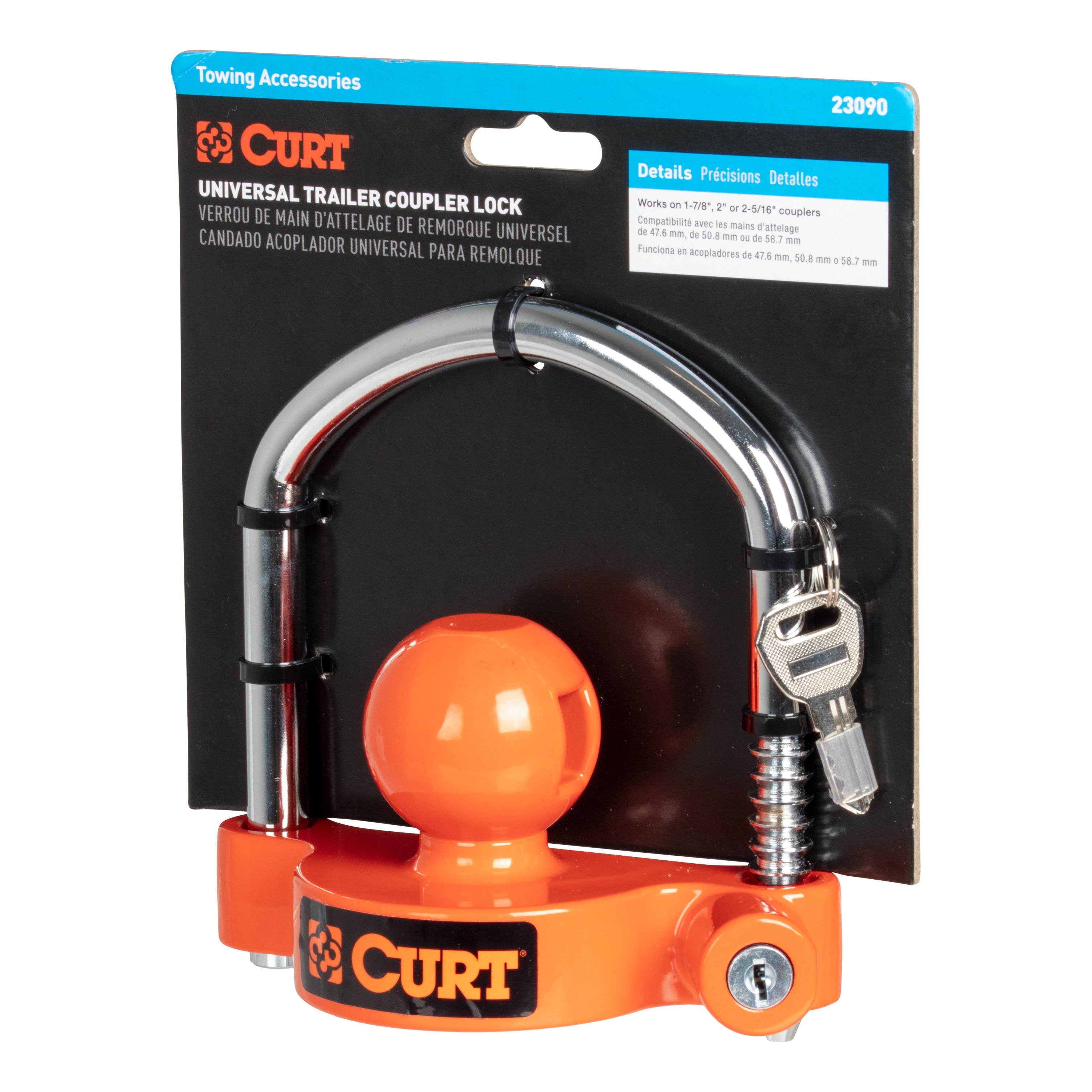 CURT Universal Trailer Coupler Lock, Keyed Alike - CURT 23090-KA - Image 8