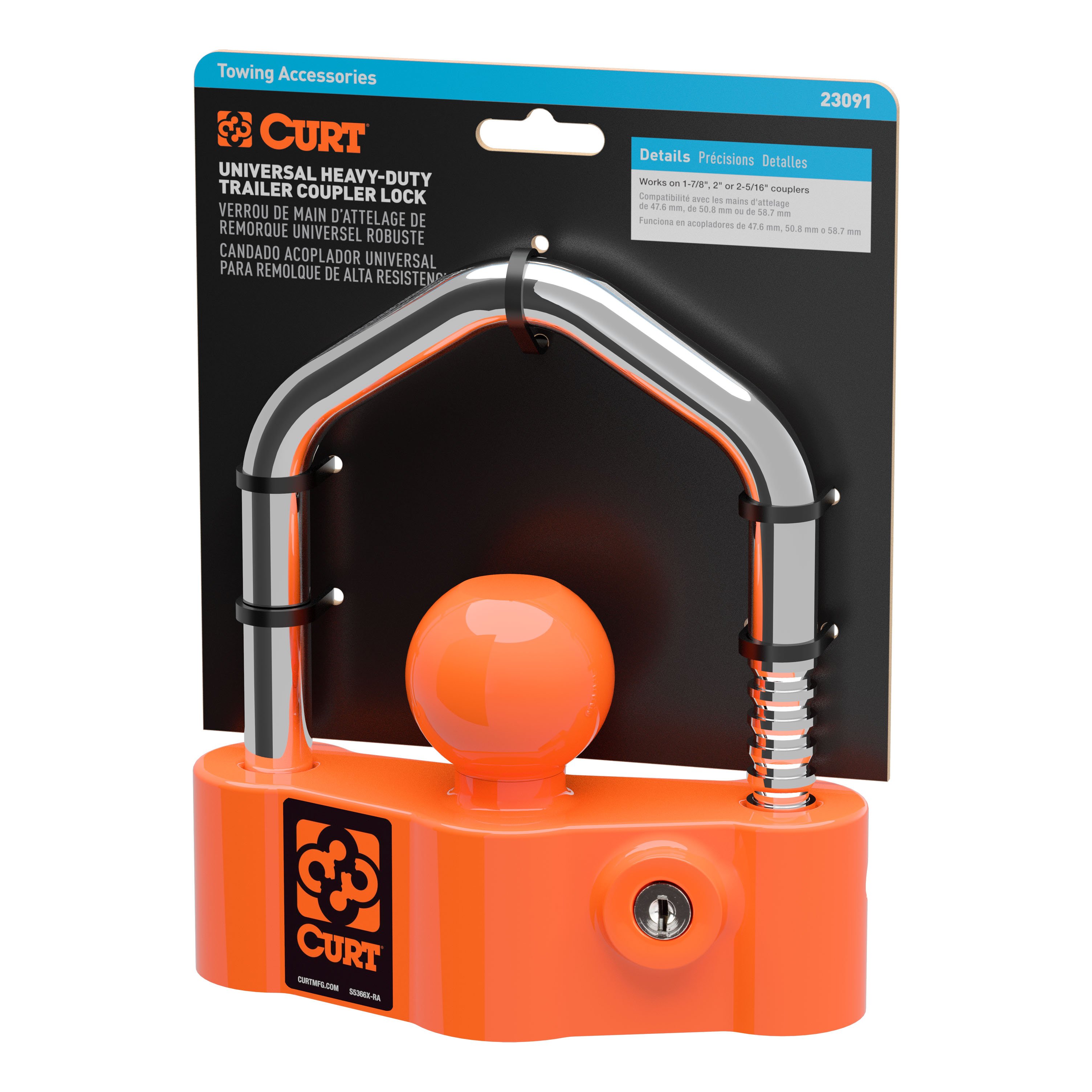 CURT Universal Heavy-Duty Trailer Coupler Lock - CURT 23091 - Image 2
