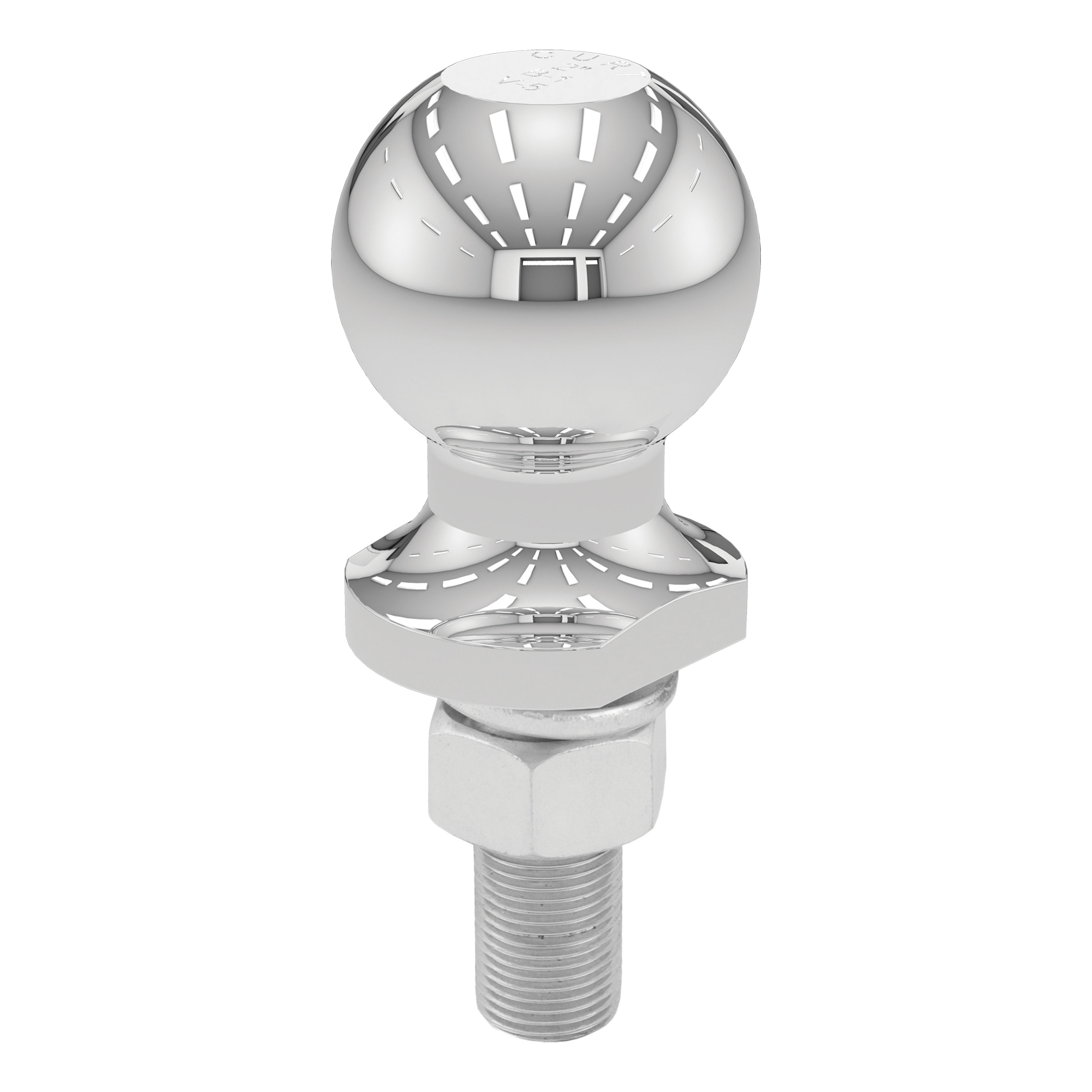 CURT 2" Trailer Ball (3/4" x 2-1/8" Shank, 3,500 lbs., Chrome, Packaged) - CURT 40165 - Image 4