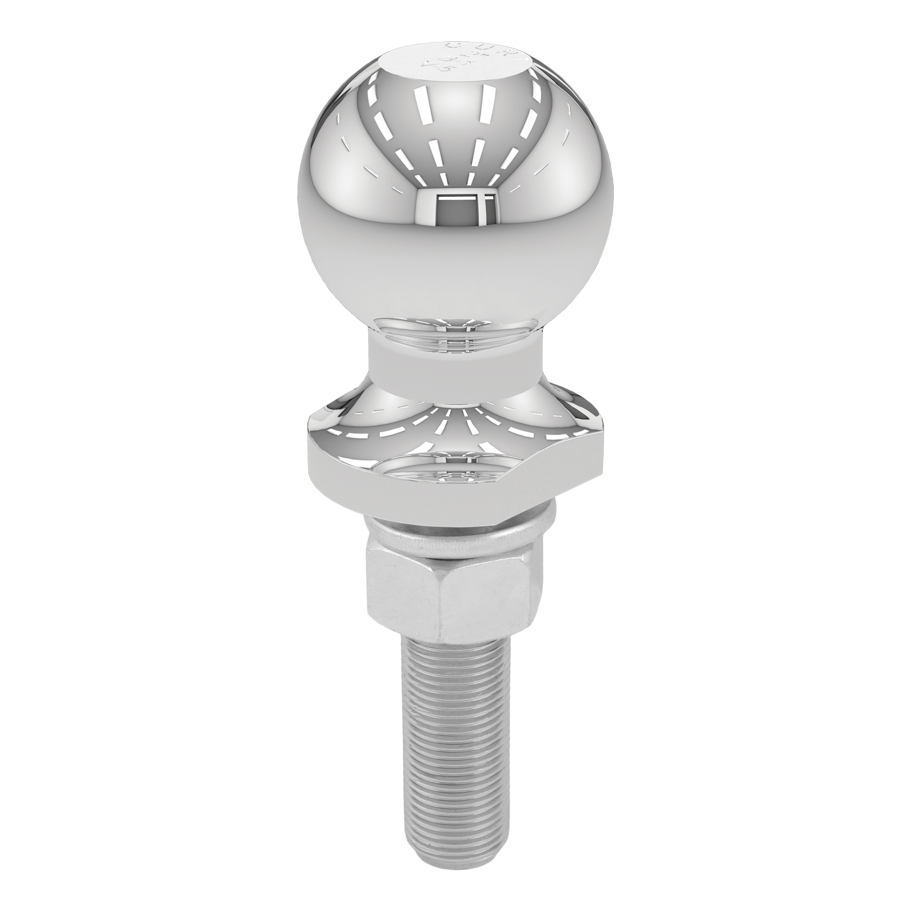 CURT 2" Trailer Ball (3/4" x 3" Shank, 3,500 lbs., Chrome, Packaged) - CURT 40173 - Image 4