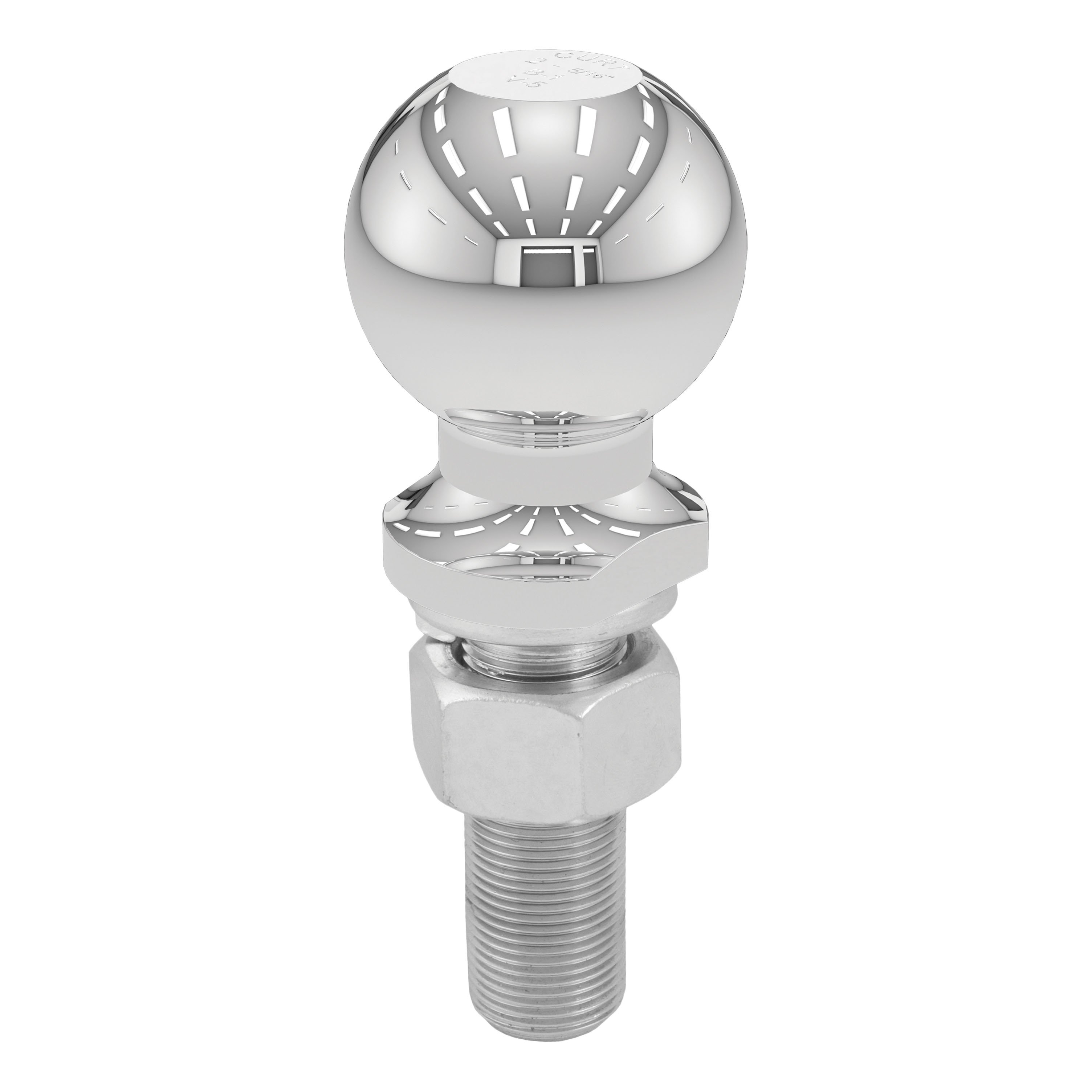 CURT 2-5/16" Trailer Ball (1" x 3" Shank, 6,000 lbs., Chrome, Packaged) - CURT 40175 - Image 4