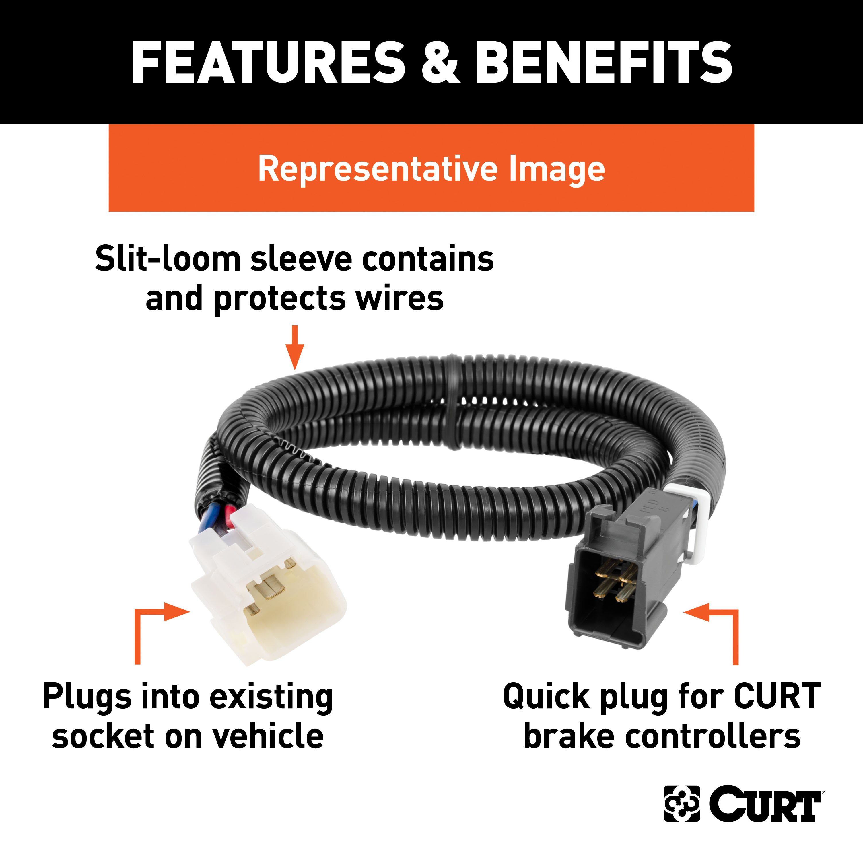 CURT Trailer Brake Controller Harness - CURT 51533 - Image 3