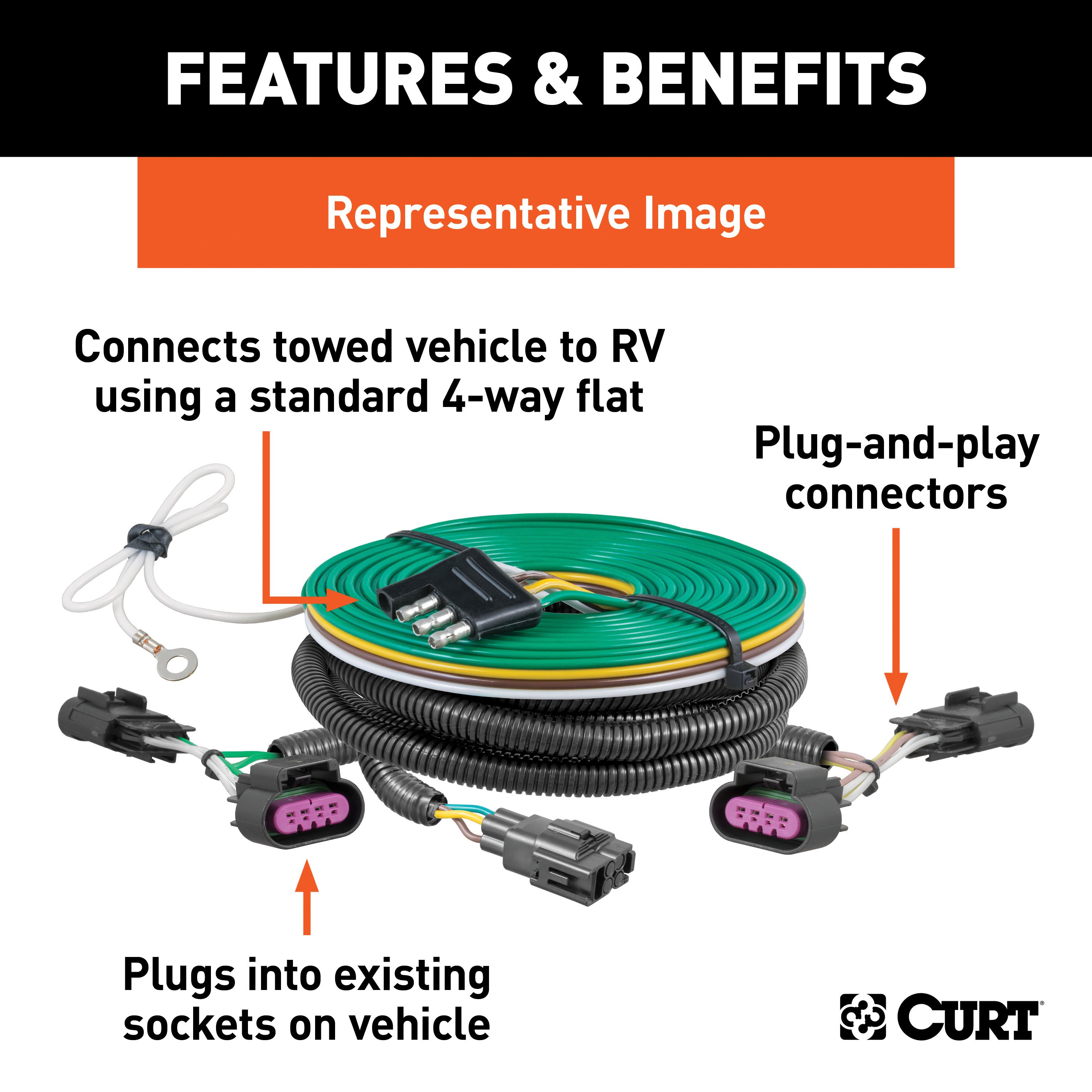 CURT Custom Towed-Vehicle RV Harness - CURT 52110 - Image 6