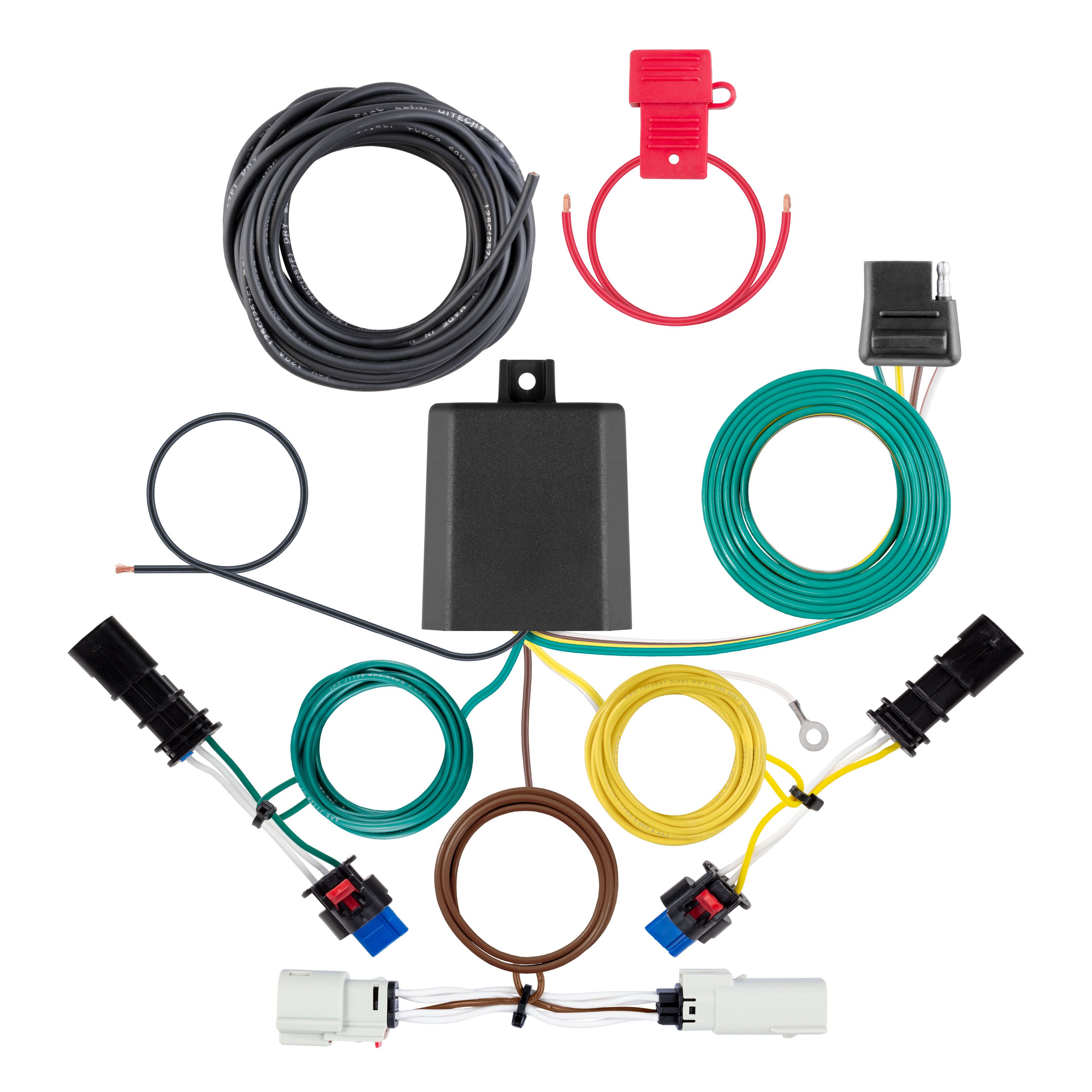 CURT Custom Wiring Harness, 4-Way Flat Output - CURT 56542 - Image 1