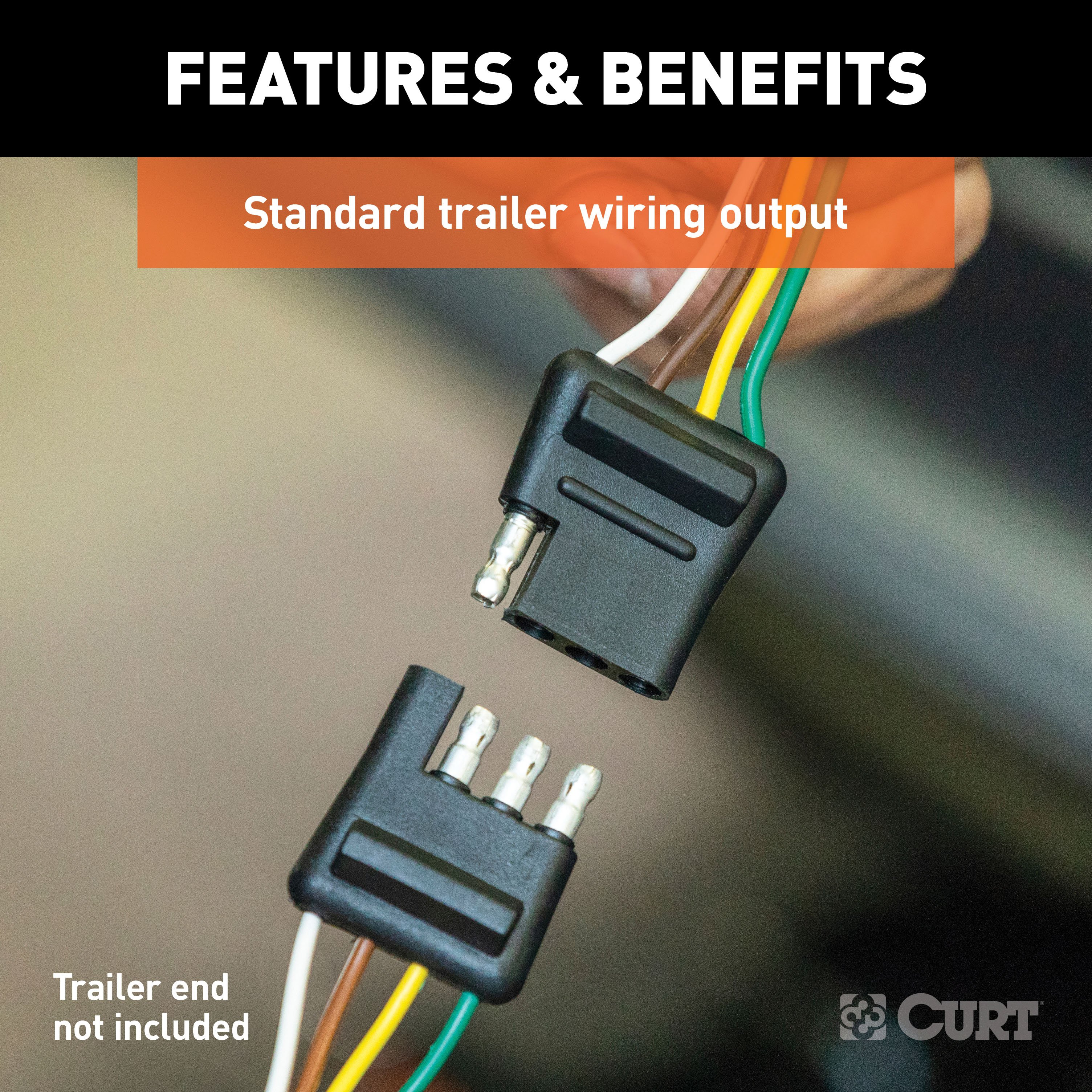 CURT Custom Wiring Harness, 4-Way Flat Output - CURT 56543 - Image 6
