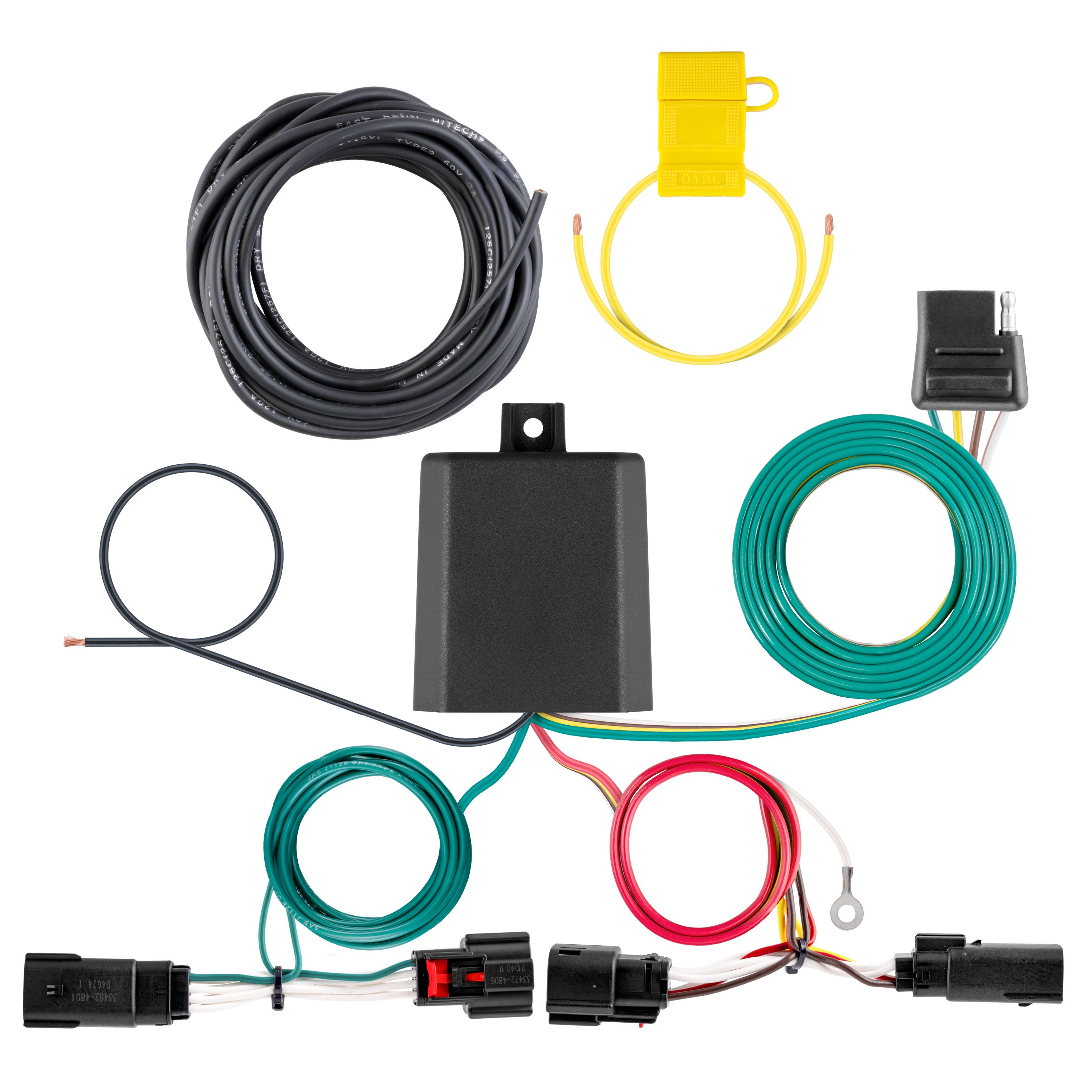 CURT Custom Wiring Harness, 4-Way Flat Output - CURT 56546 - Image 1