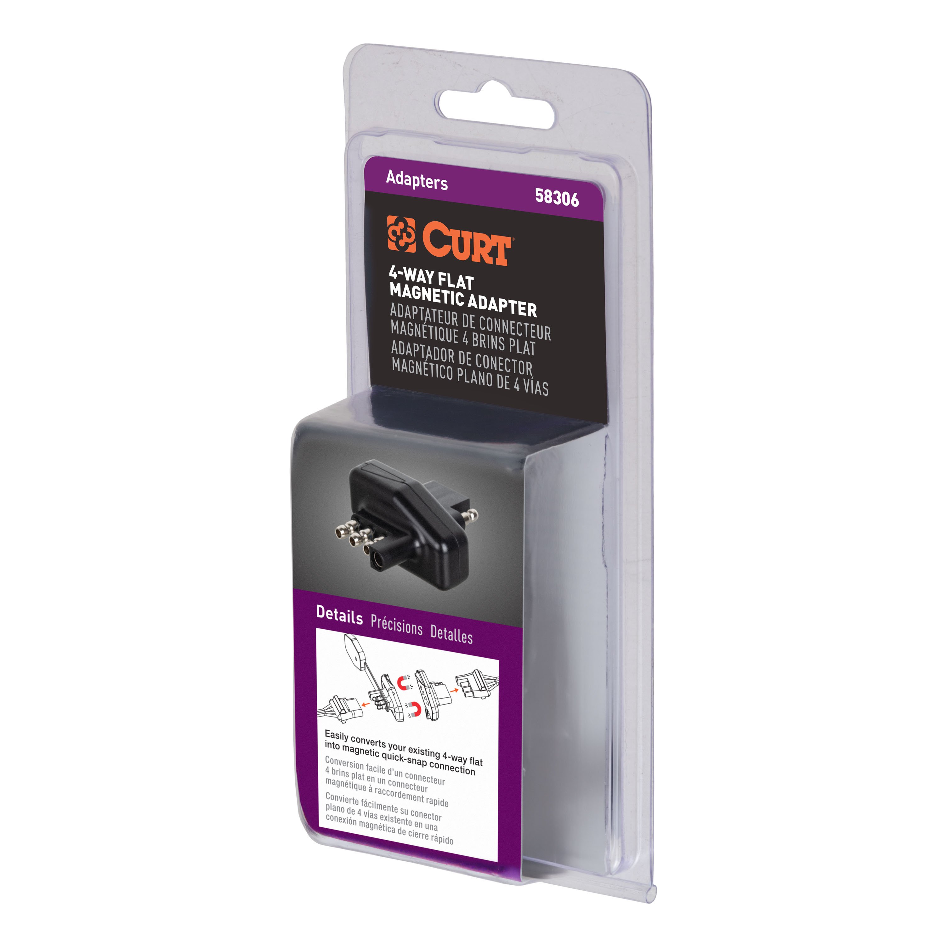 CURT 4-Way Flat Magnetic Connector Adapter - CURT 58306 - Image 8