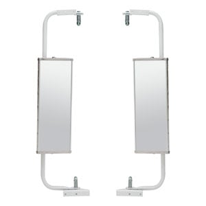 Image for Universal 6" x 16" Yellow Chevron Step Van Mirror Assembly Set