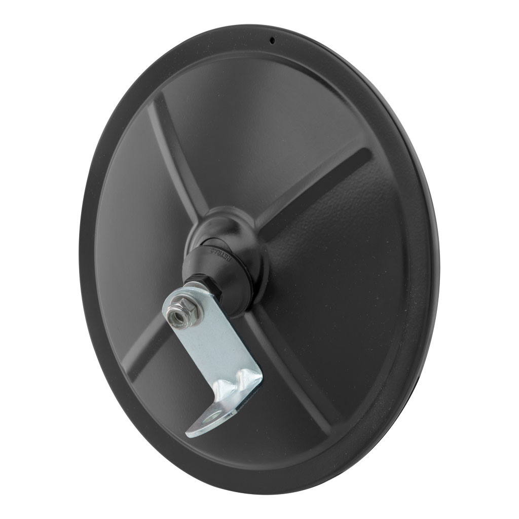 RETRAC 610131 5-Inch Zwarte Stalen Convexe Spiegel - Center-Mount Voor Vrachtwagen, Bus En Bedrijfsvoertuigen