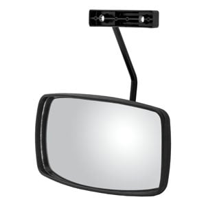 Image for 10" x 6" Black Plastic Convex Look-Down Mirror Assembly