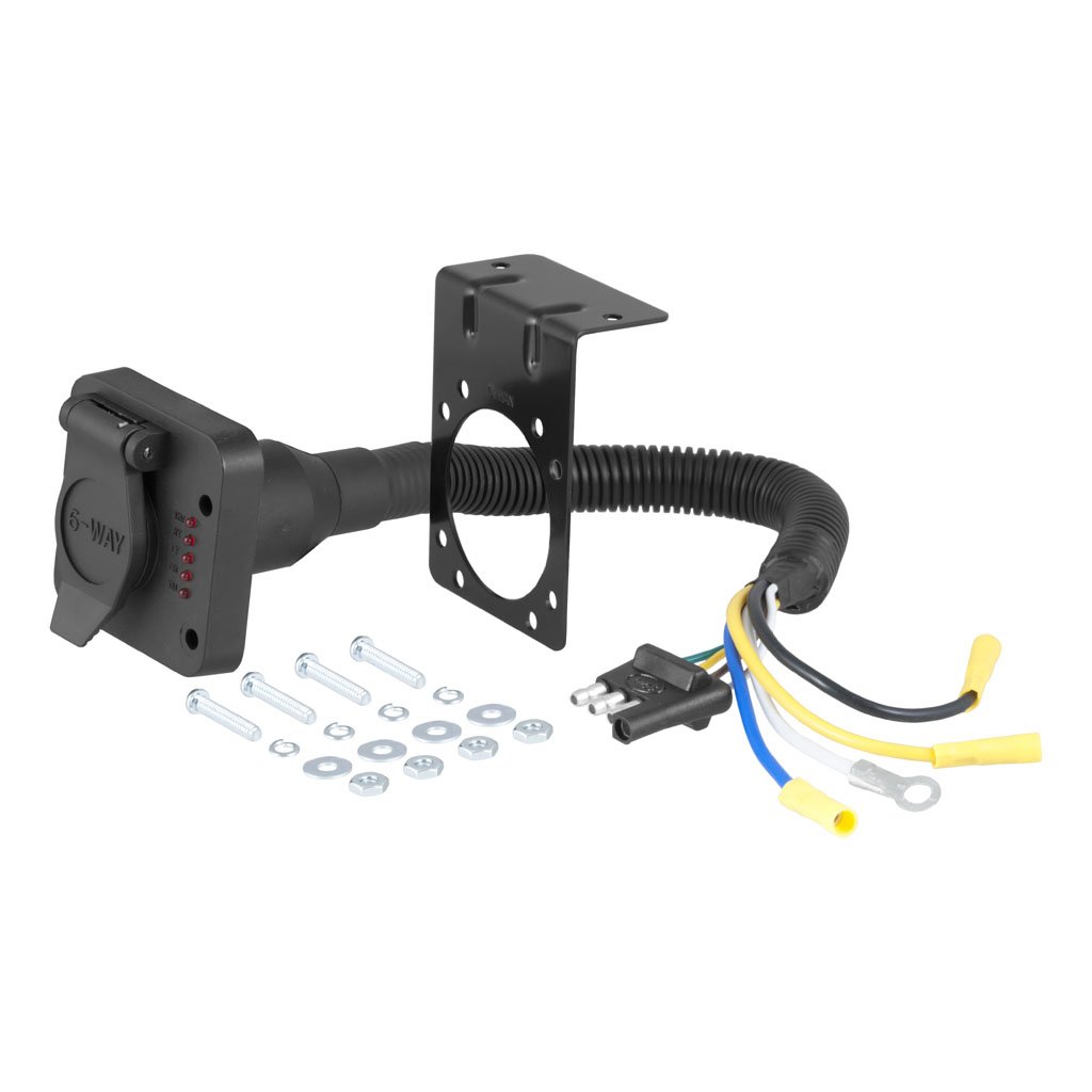 CURT Manufacturing - CURT 4-Way Flat Electrical Adapter ... 2001 f250 6 round trailer wiring diagram 