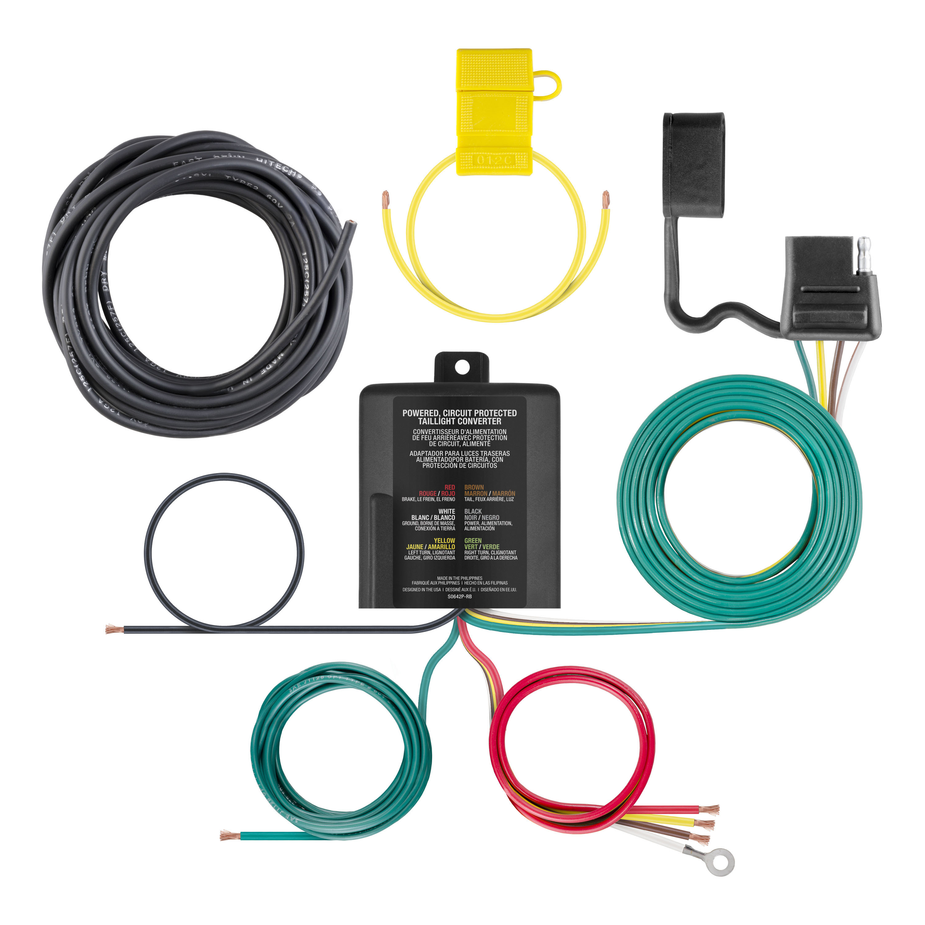 CURT 58240 Non-Powered 3-to-2-Wire Taillight Converter